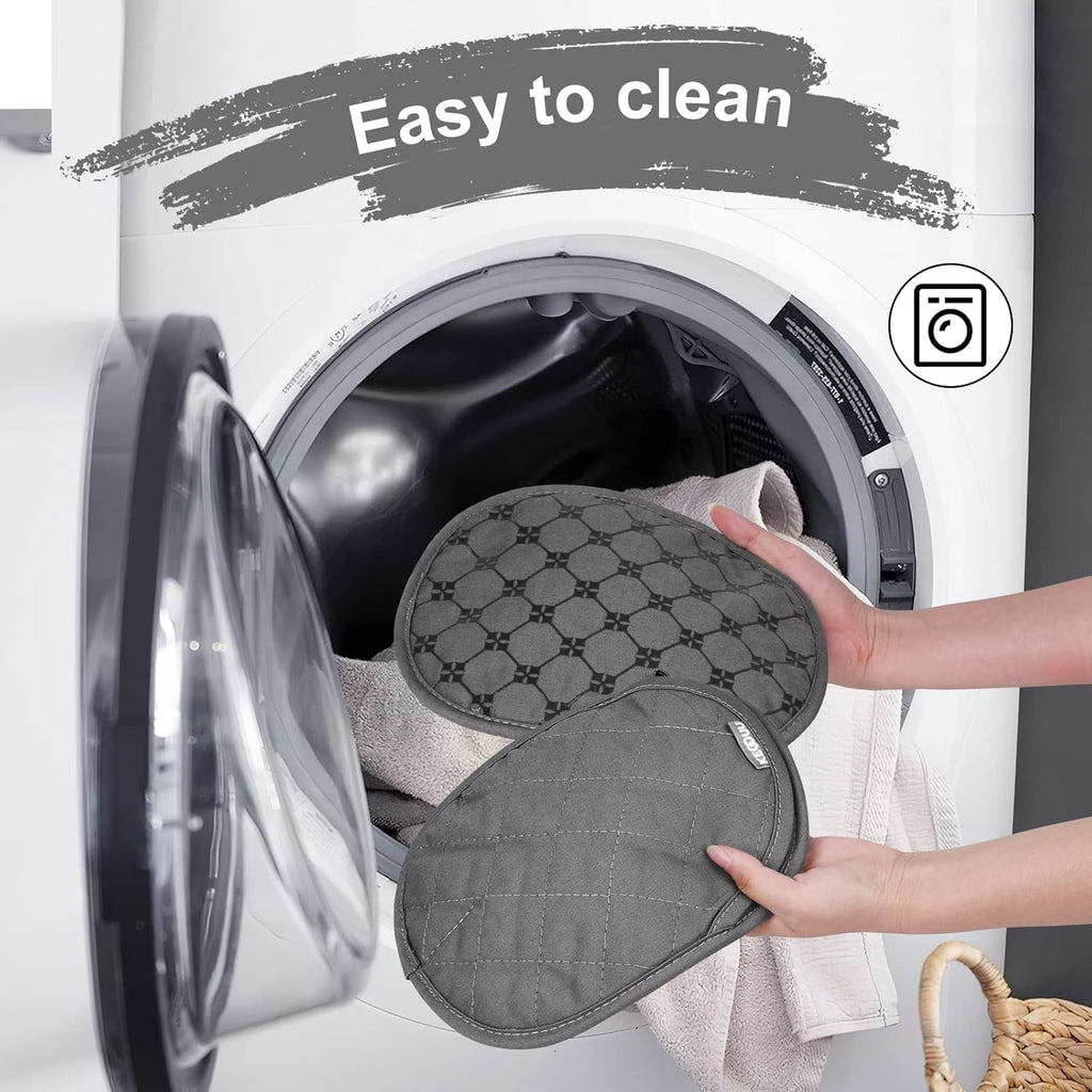 Pot Holders 2pcs Sets,Oven Hot Pads with Silicone Non-Slip Coating,Heat Resistant Potholders for Kitchen Baking Cooking