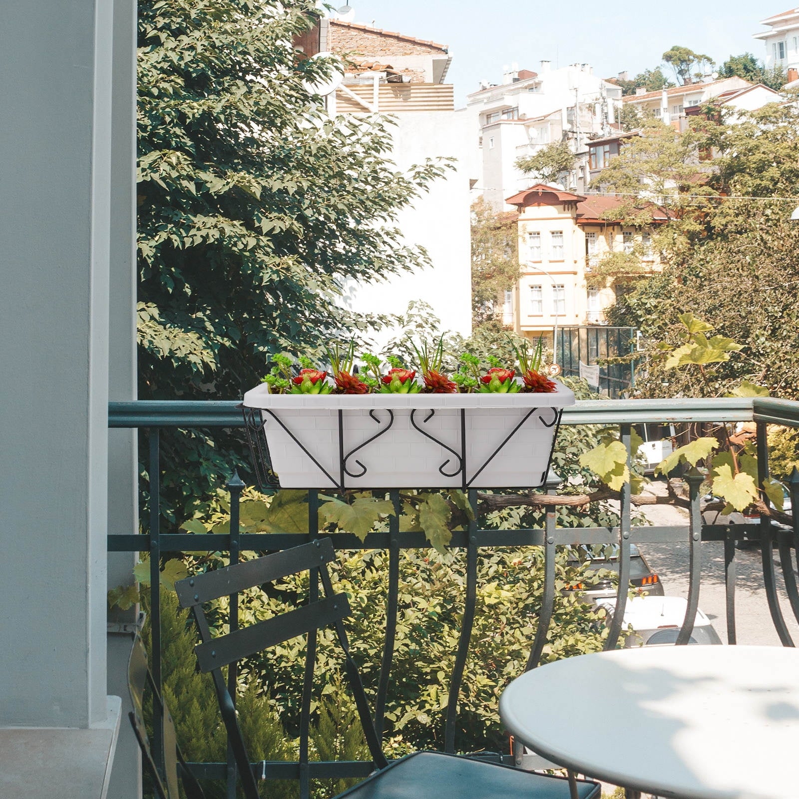 KALLORY 1 Set Flower Pot Holders for Outside with Home Decor Style 51x7.9in