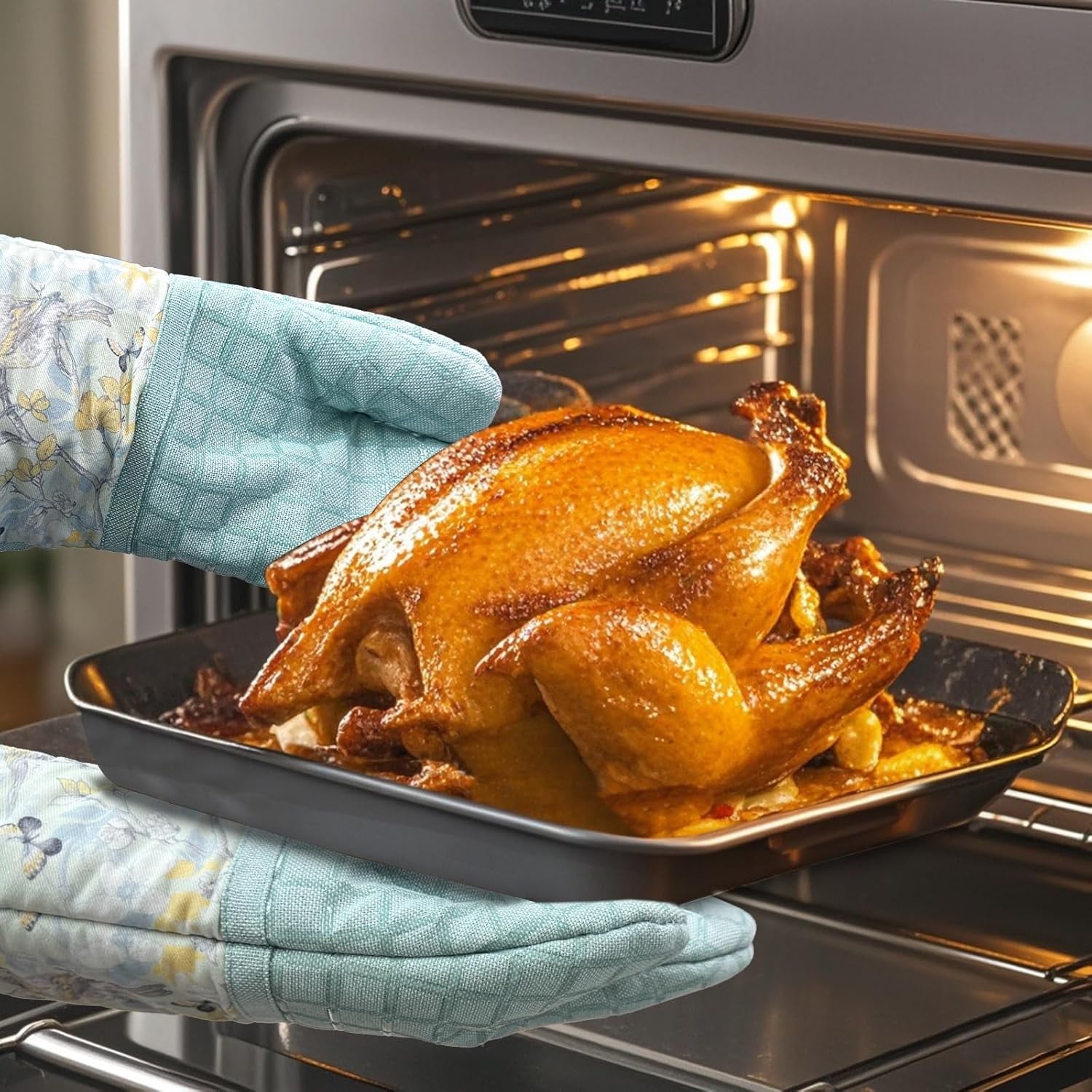 Pot Holders Set of 3 Silicone Printing Non Slip Heat Resistant, Yarm-Dyed Hot Pads Cotton Home Kitchen Cooking Barbecue Microwave Women Men Machine Washable BBQ Grilling. (Gray Potholders)