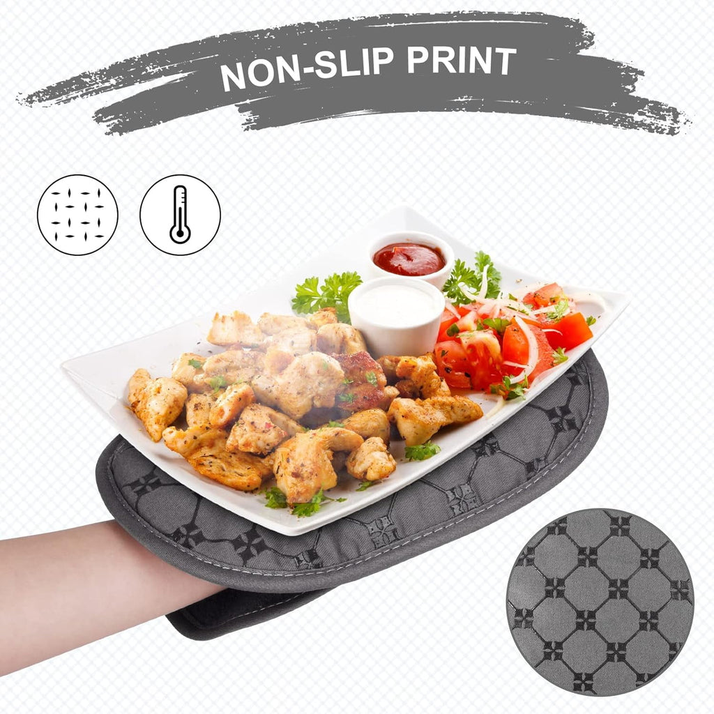 Pot Holders 2pcs Sets,Oven Hot Pads with Silicone Non-Slip Coating,Heat Resistant Potholders for Kitchen Baking Cooking