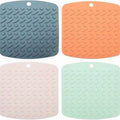 4Pcs Silicone Pot Holder Placemat Heat Resistant Non Slip Mats Washable Kitchens