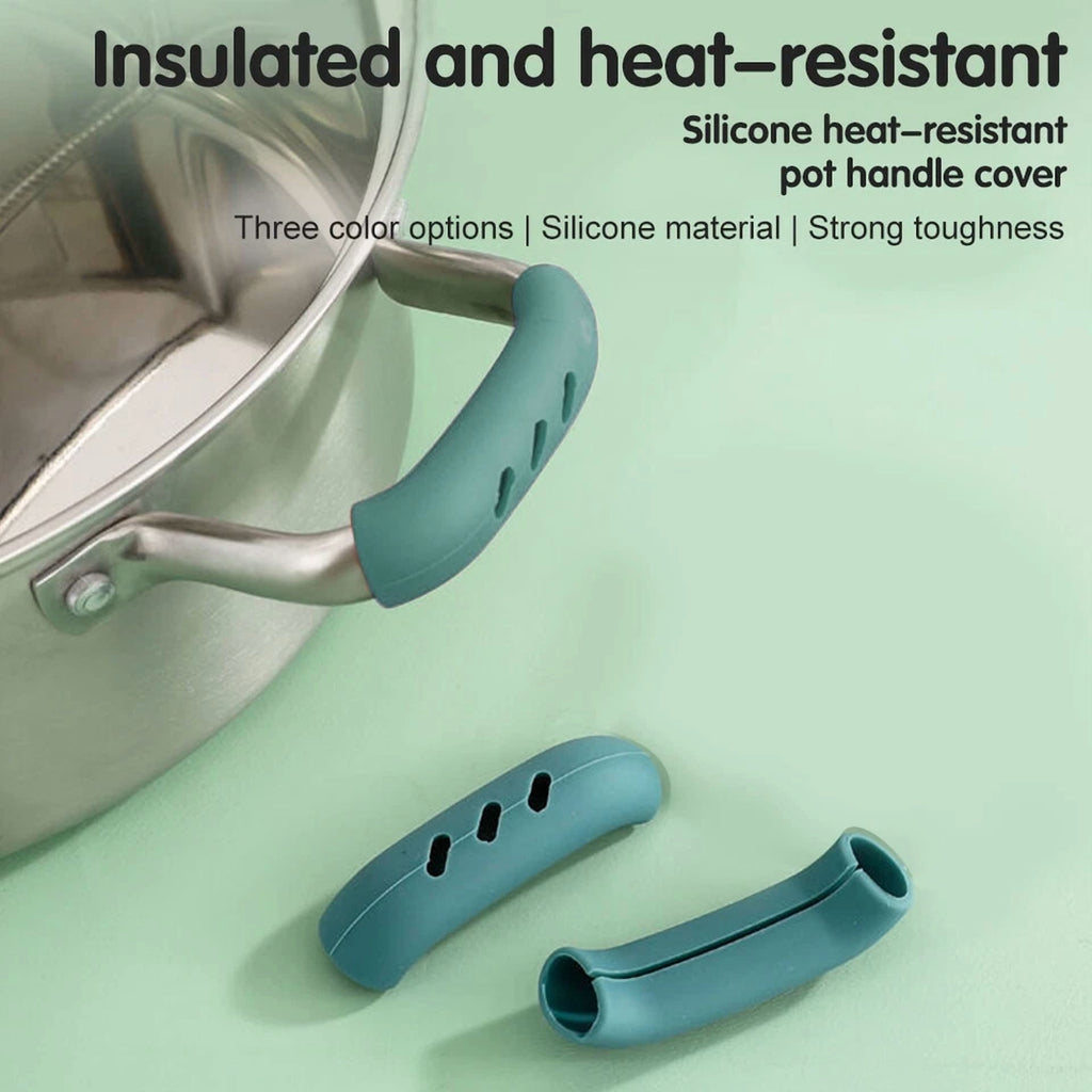 8Pcs Silicone Hot Handle Holder Kitchen Heat Resistant Fry Pan Sleeve Potholder