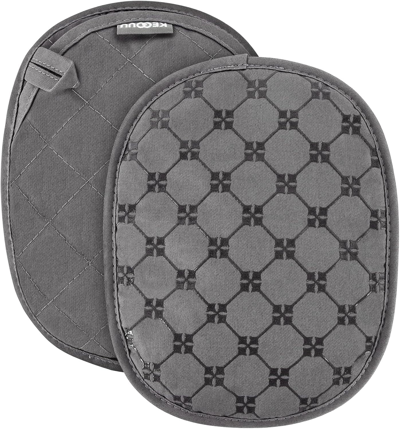 Pot Holders 2pcs Sets,Oven Hot Pads with Silicone Non-Slip Coating,Heat Resistant Potholders for Kitchen Baking Cooking