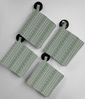 Striped Vines Pot Holders (Set of 4) by Penny's Needful Things (Green)