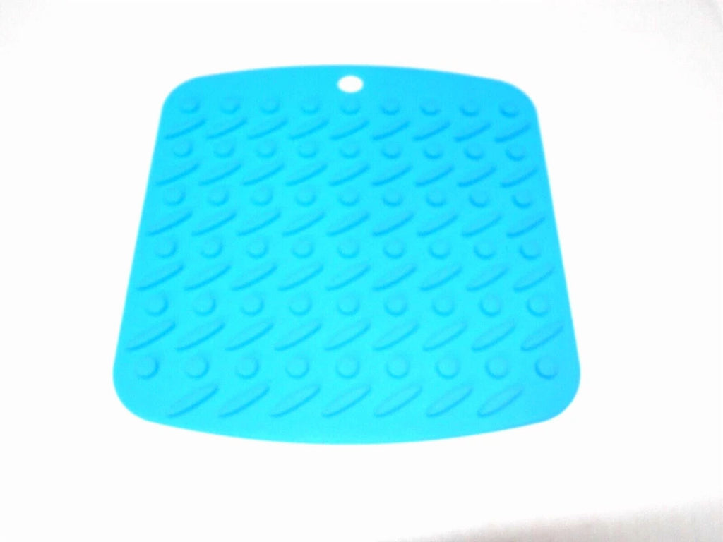 Silicone Pot Holder For Kitchen 7"X7" Multipurpose Heat Resistant 2 Pack Blue