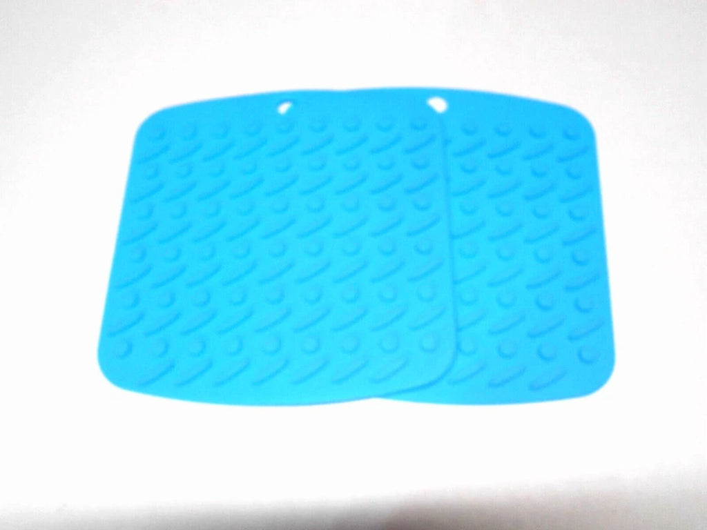 Silicone Pot Holder For Kitchen 7"X7" Multipurpose Heat Resistant 2 Pack Blue